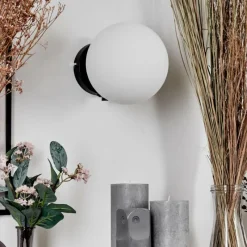 hofstein Applique murale - Verre 15 cm Chehalis Blanc, 1 lumière