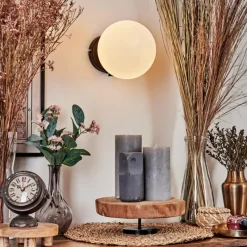 hofstein Applique murale - Verre 15 cm Chehalis Blanc, 1 lumière