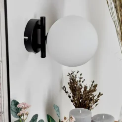 hofstein Applique murale - Verre 15 cm Chehalis Blanc, 1 lumière