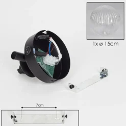hofstein Applique murale - Verre 15 cm Chehalis Clair, 1 lumière