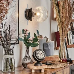 hofstein Applique murale - Verre 15 cm Chehalis Clair, 1 lumière