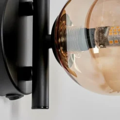 hofstein Applique murale - Verre 10 cm Chehalis Ambre, 1 lumière