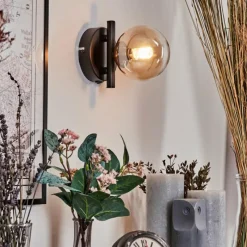 hofstein Applique murale - Verre 10 cm Chehalis Ambre, 1 lumière