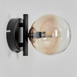 hofstein Applique murale - Verre 12 cm Chehalis Ambre, Clair, 1 lumière