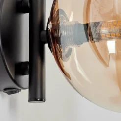 hofstein Applique murale - Verre 15 cm Chehalis Ambre, Clair, 1 lumière