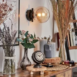 hofstein Applique murale - Verre 15 cm Chehalis Ambre, Clair, 1 lumière