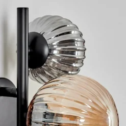 hofstein Applique murale - Verre 10 cm, 12 cm Chehalis Ambre, Fumé, 3 lumières