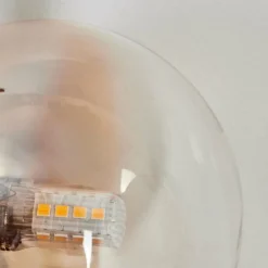 hofstein Applique murale - Verre 10 cm Chehalis Ambre, Clair, 2 lumières