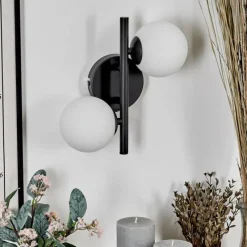 hofstein Applique murale - Verre 10 cm Chehalis Blanc, 2 lumières