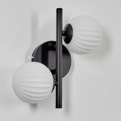 hofstein Applique murale - Verre 10 cm Chehalis Blanc, 2 lumières