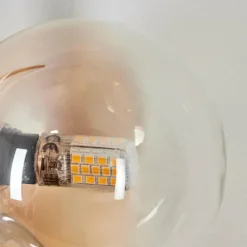 hofstein Applique murale - Verre 10 cm Chehalis Ambre, Clair, 3 lumières