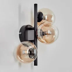 hofstein Applique murale - Verre 10 cm Chehalis Ambre, Clair, 3 lumières