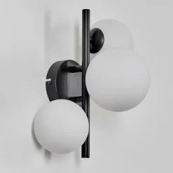 hofstein Applique murale - Verre 10 cm, 12 cm Chehalis Blanc, 3 lumières