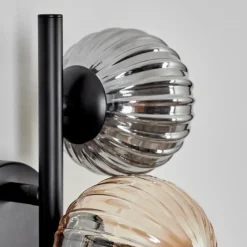 hofstein Applique murale - Verre 10 cm Chehalis Ambre, Clair, Fumé, 3 lumières