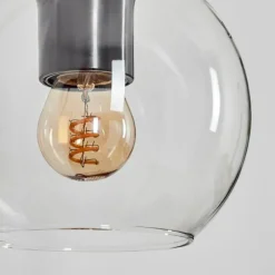 hofstein Applique murale - Verre 15 cm Koyoto Écru, Noir, 1 lumière