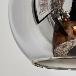 hofstein Applique murale - Verre 15 cm Koyoto Écru, Noir, 1 lumière