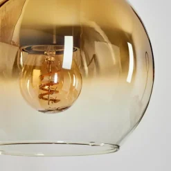 Lampes Dorées-hofstein Applique murale - Verre 15 cm Koyoto Écru, Noir, 1 lumière