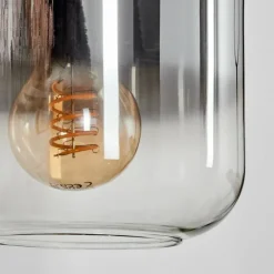 hofstein Applique murale - Verre 15 cm Lauden Écru, Noir, 1 lumière