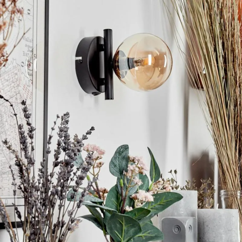 hofstein Applique murale - Verre Chehalis Ambre, 1 lumière