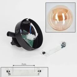 hofstein Applique murale - Verre Chehalis Ambre, 1 lumière