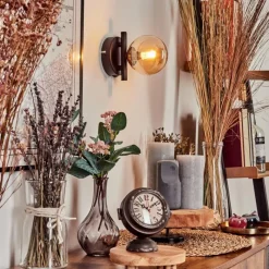 hofstein Applique murale - Verre Chehalis Ambre, 1 lumière