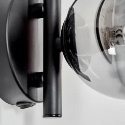 hofstein Applique murale - Verre Chehalis Clair, Fumé, 1 lumière