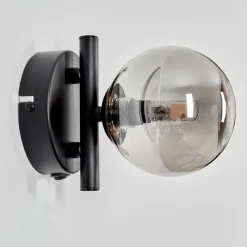 hofstein Applique murale - Verre Chehalis Fumé, 1 lumière