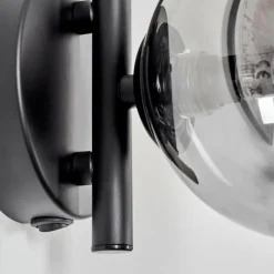 hofstein Applique murale - Verre Chehalis Clair, Fumé, 1 lumière