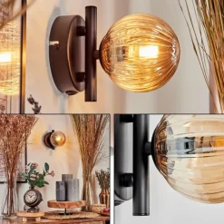 hofstein Applique murale - Verre Chehalis Ambre, 1 lumière