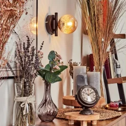 hofstein Applique murale - Verre Chehalis Ambre, 1 lumière