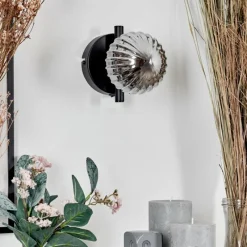 Suspension Verre Fumé-hofstein Applique murale - Verre Chehalis Fumé, 1 lumière