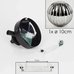 Suspension Verre Fumé-hofstein Applique murale - Verre Chehalis Fumé, 1 lumière