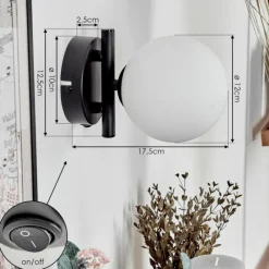 hofstein Applique murale - Verre Chehalis Blanc, 1 lumière