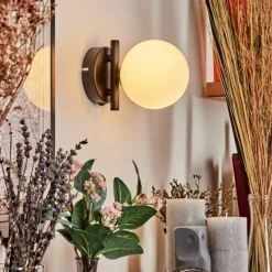 hofstein Applique murale - Verre Chehalis Blanc, 1 lumière