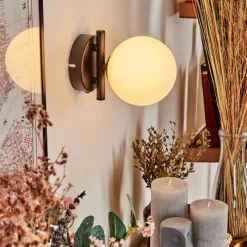 hofstein Applique murale - Verre Chehalis Blanc, 1 lumière