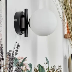 hofstein Applique murale - Verre Chehalis Blanc, 1 lumière