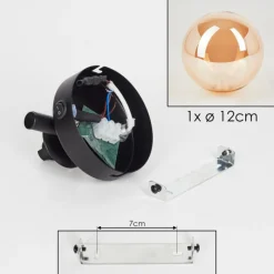 hofstein Applique murale - Verre Chehalis Ambre, 1 lumière