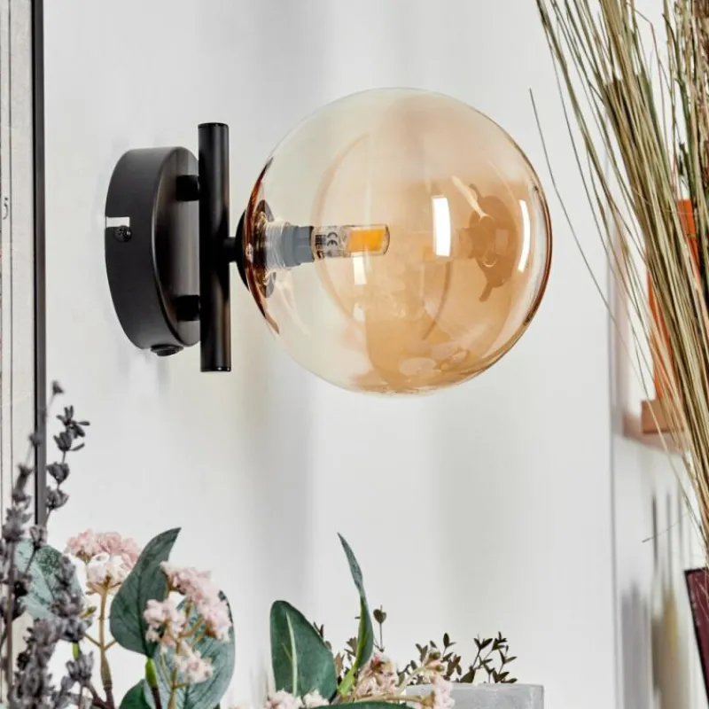 hofstein Applique murale - Verre Chehalis Ambre, 1 lumière