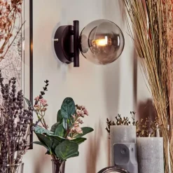 hofstein Applique murale - Verre Chehalis Fumé, 1 lumière