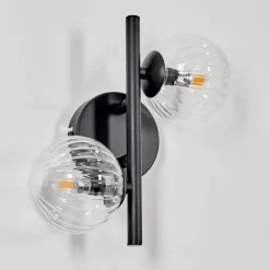 hofstein Applique murale - Verre Chehalis Clair, 2 lumières