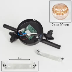 hofstein Applique murale - Verre Chehalis Ambre, 2 lumières