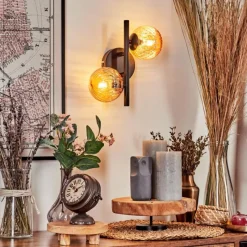 hofstein Applique murale - Verre Chehalis Ambre, 2 lumières