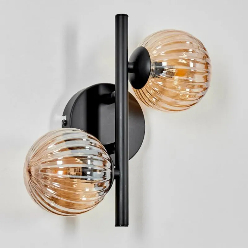 hofstein Applique murale - Verre Chehalis Ambre, 2 lumières