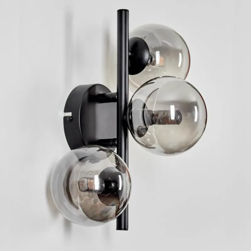 hofstein Applique murale - Verre Chehalis Fumé, 3 lumières