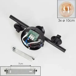 hofstein Applique murale - Verre Chehalis Ambre, 3 lumières