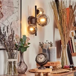 Suspension Verre Fumé-hofstein Applique murale - Verre Chehalis Clair, Fumé, 3 lumières