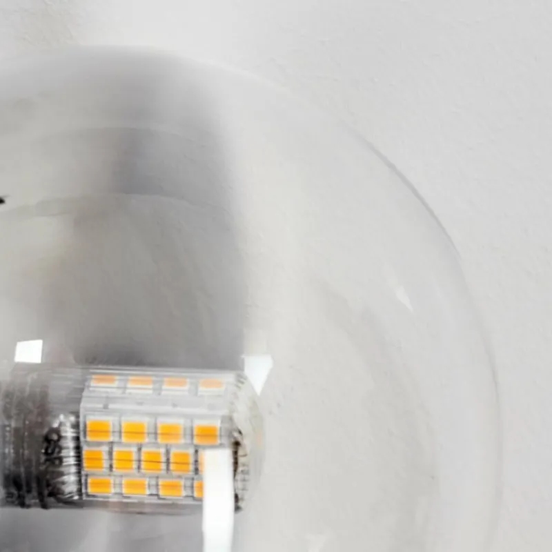 hofstein Applique murale - Verre Chehalis Ambre, Clair, Fumé, 3 lumières