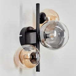 hofstein Applique murale - Verre Chehalis Ambre, Clair, Fumé, 3 lumières