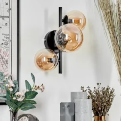 hofstein Applique murale - Verre Chehalis Ambre, 3 lumières