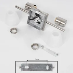 hofstein Applique murale Villaseca LED Nickel mat, 2 lumières